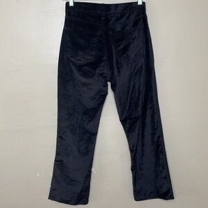 LUCKY BRAND Black Velvet Pants BRIDGETTE High Rise Crop Mini Boot 5 Pocket 4